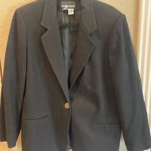 Vintage Sag Harbor Black Single-Button Blazer